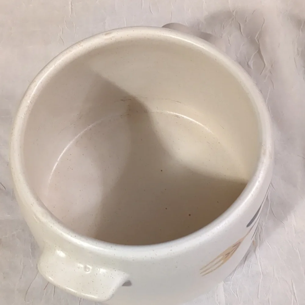 West Bend Bean Pot MCM Stoneware Ceramic With Lid Vtg Mid-Century 60s Kitsch